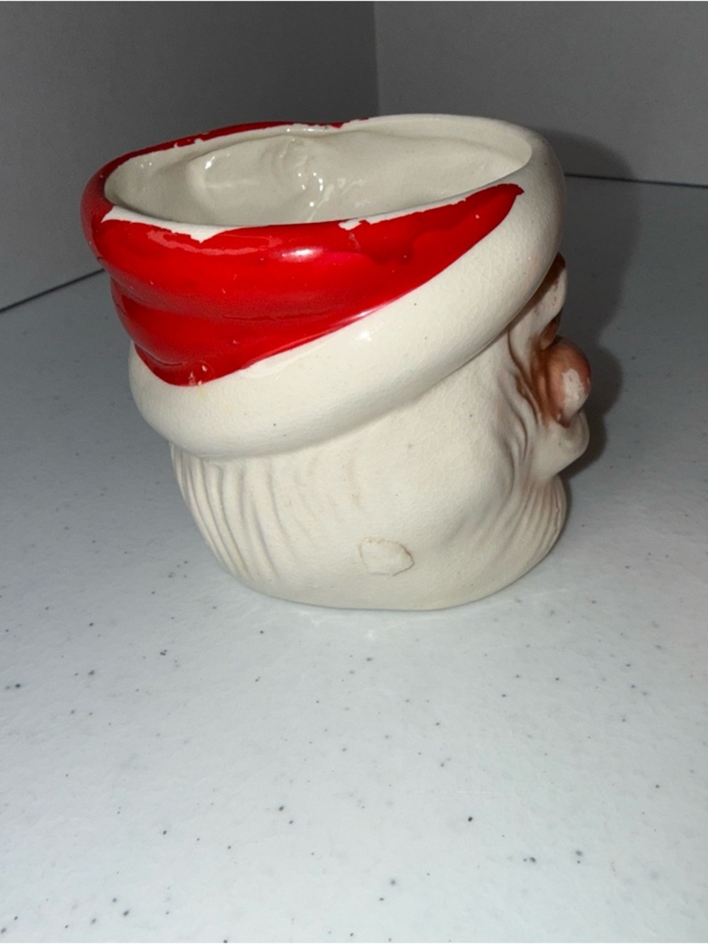 3” Japan made Santa Claus Ceramic Mug - Red and White Holiday Cup set of 4 - Picture 12 of 16